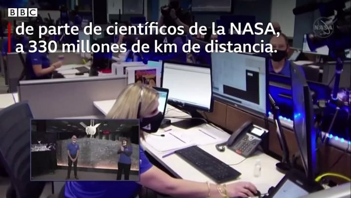 El 'toquecito' de la sonda espacial Osiris-Rex al asteroide Bennu - Fuente: BBC