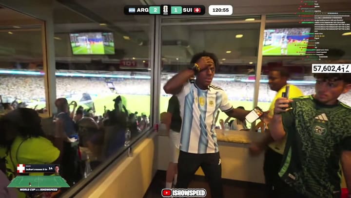 Speed abandona el estadio luego del 3 a 1 de la selección argentina