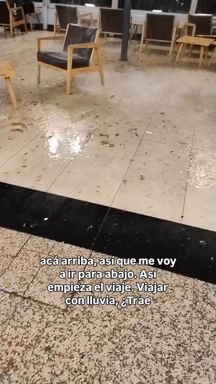 Temporal en el AMBA: se cayó parte del techo en Aeroparque por la tormenta en la Ciudad