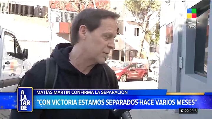 Matías Martin se separó de Victoria De Masi