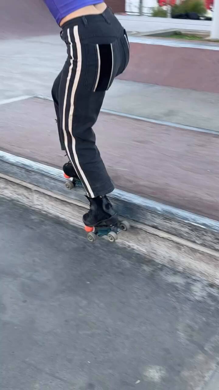 Luz patinando en Buenos Aires