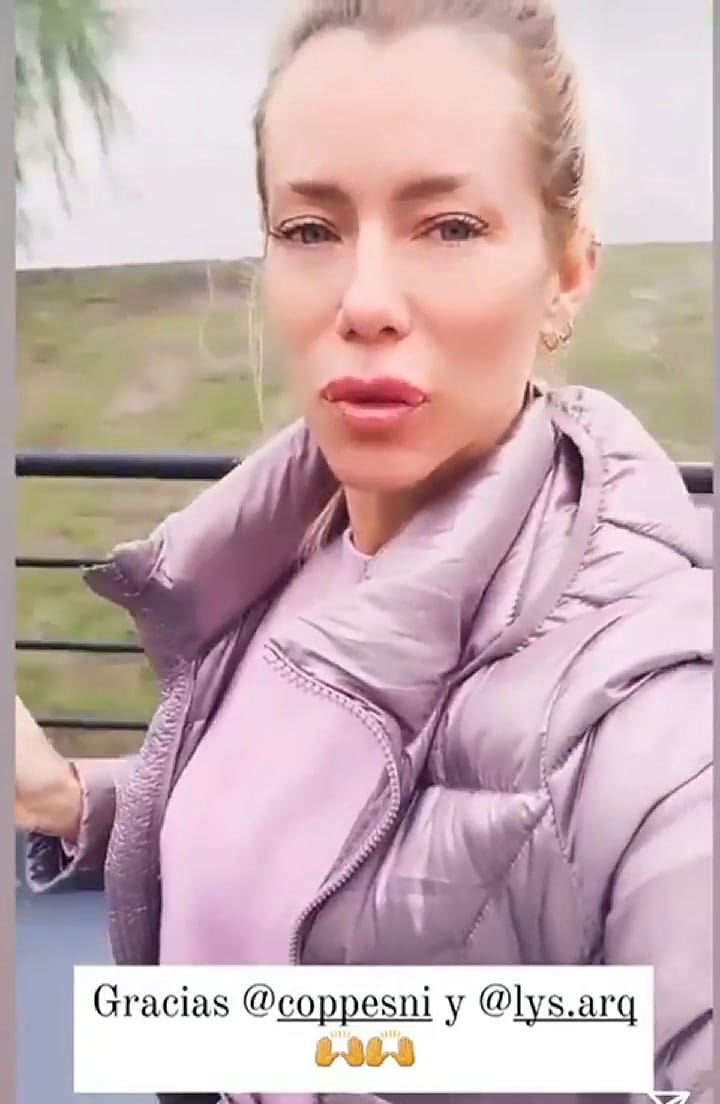 Nicole Neumann muestra la terraza de su nueva casa