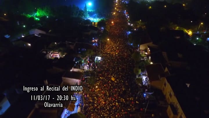 Así fue el ingreso al recital del Indio