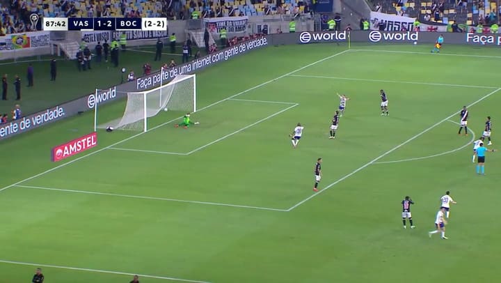 El gol de Paredes para Boca contra Vasco da Gama por la Sudamericana