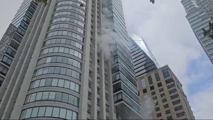 El despliegue del operativo de los Bomberos de la Ciudad en Puerto Madero