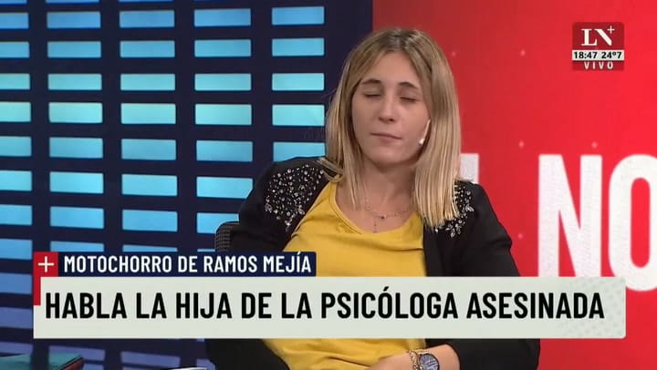 Te pido Alberto que pongas mano firme', expresó la hija de la mujer asesinada por un motochorro