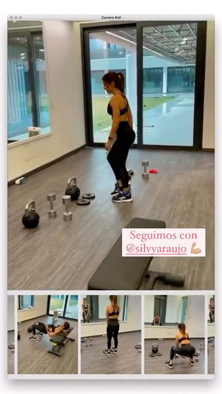 El baile de Anto Roccuzzo en pleno entrenamiento