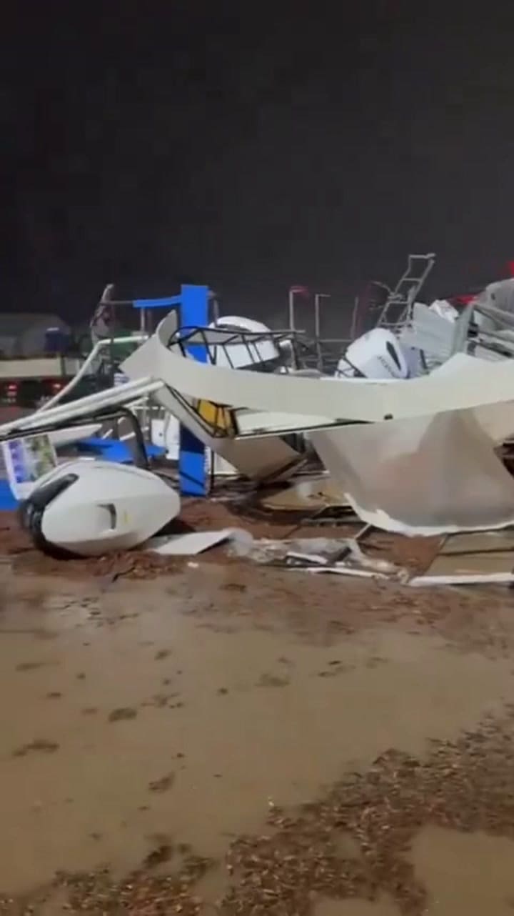 Así quedó el predio de Expoagro tras la tormenta II