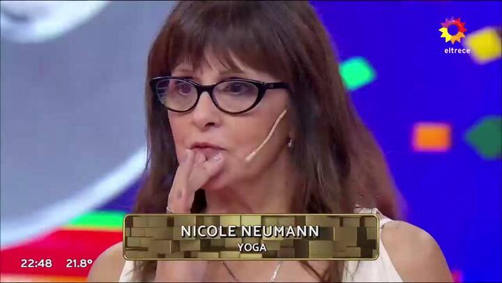 Nicole Neumann sorprendió a todos en Los 8 escalones con su postura de yoga