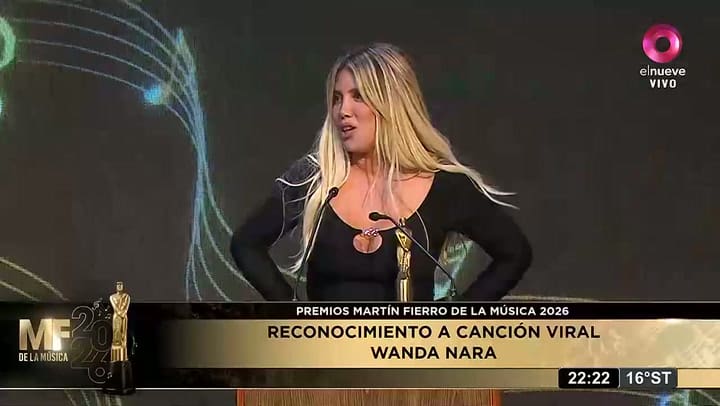 El discurso de Wanda Nara en los Martín Fierro de la música