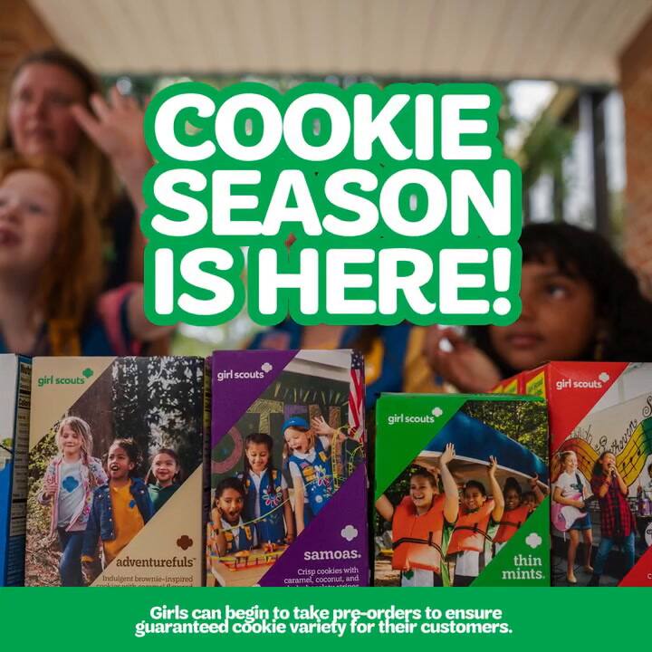 Girl Scout Cookie, la temporada en la cual las niñas scout venden galletas para reunir fondos (IG @gsmidtn)