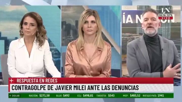Luis Novaresio cuestionó a Javier Milei