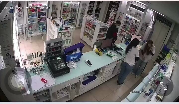 Así fue el robo a la farmacia