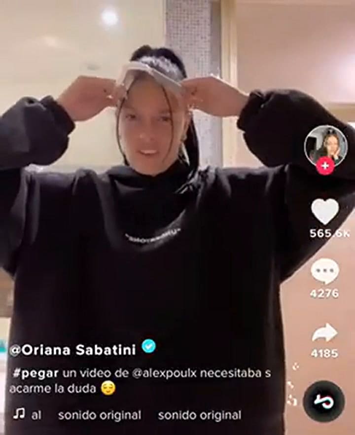 Oriana Sabatini se sacó la duda sobre un extraño desafío viral - Fuente: Instagram
