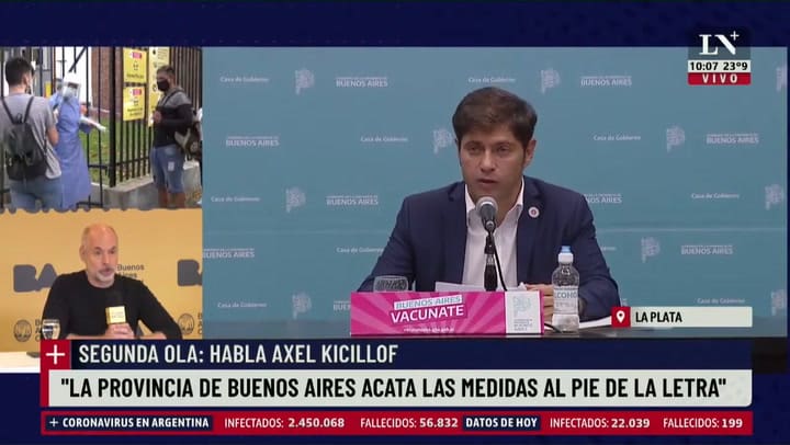 Kicillof: 'habrá severas multas para quien no cumpla con las restricciones'