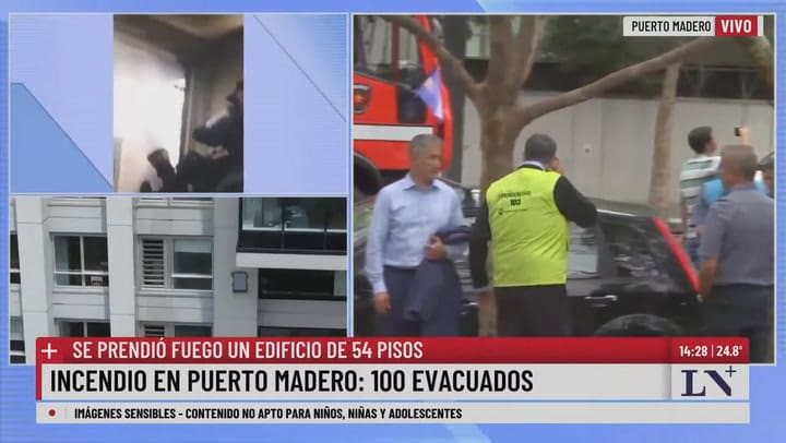 Incendio en Puerto Madero: las declaraciones de los vecinos evacuados