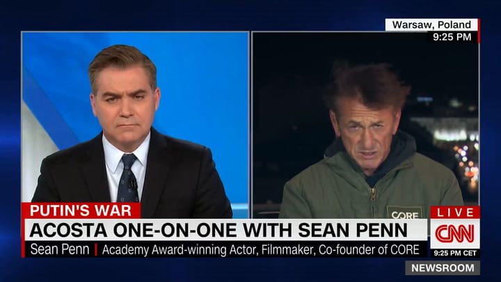 Sean Penn llamó a boicotear la ceremonia de los Oscar si no aparece Zelinsky