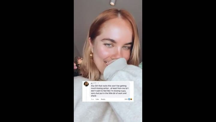 Joana Kenny se tiñe el bozo y muestra el bello corporal para derribar estereotipos