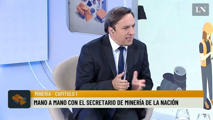 El mano a mano de José del Rio con el secretario de Minería de la Nacion
