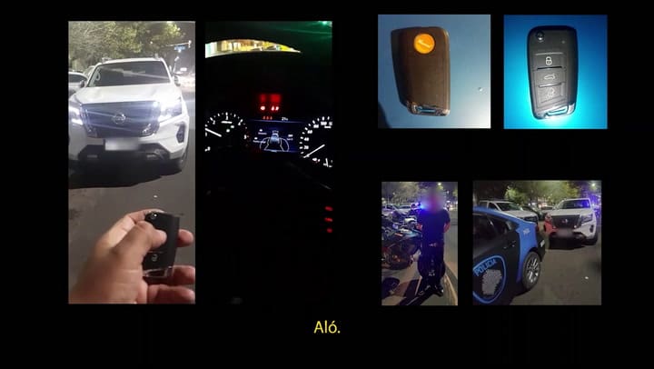 La comunicación del robo de camionetas en CABA