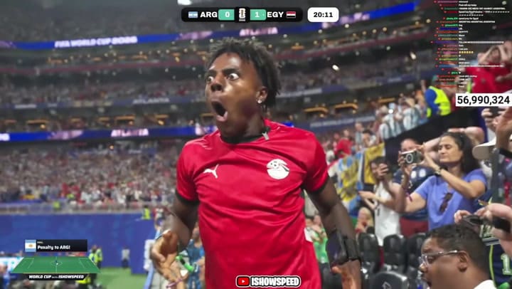 La reacción de Speed al penal errado de Messi