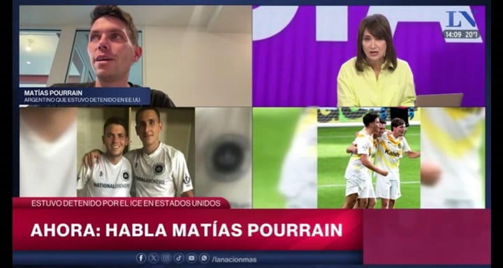 Habló el futbolista argentino que estuvo detenido casi un mes en EE.UU. tras ser arrestado por ICE: “Es inhumano”