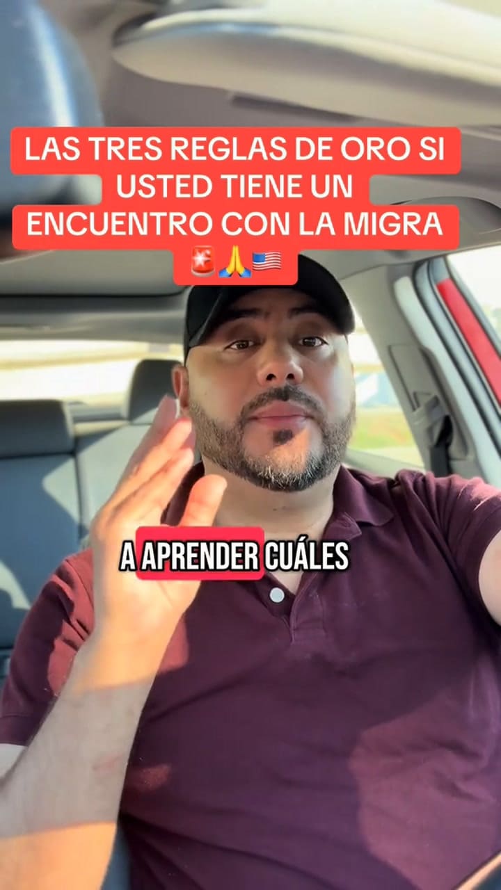 Reveló las “tres reglas de oro” si un indocumentado se cruza con un agente del ICE