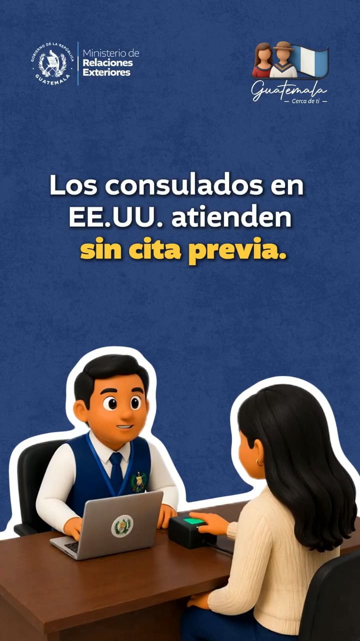 Los Consulados de Guatemala en EE.UU. atienden sin cita previa