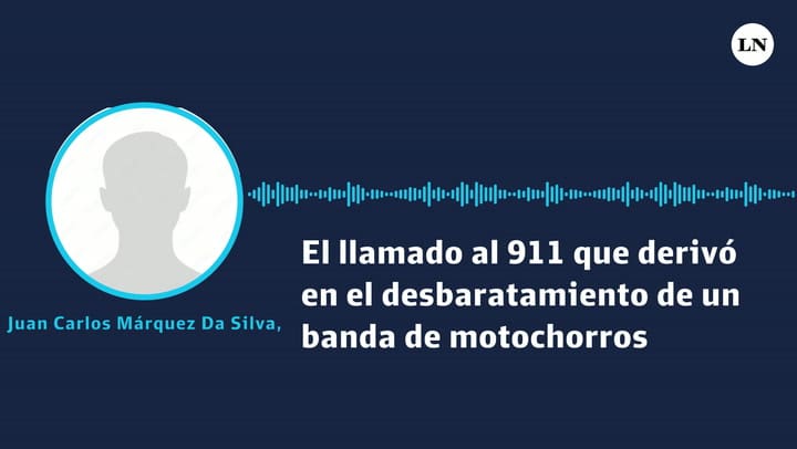 la llamado al 911 que derivó en el desbaratamiento de un banda de motochorros