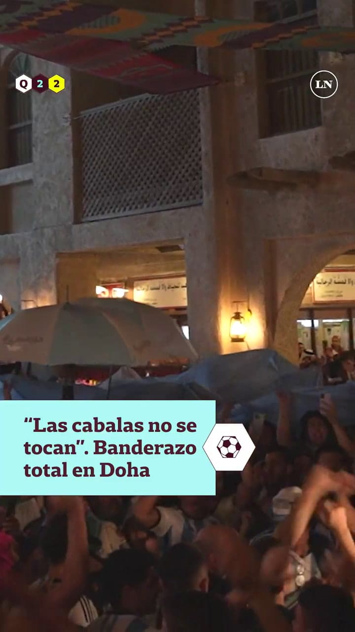 Banderazo antes de Argentina vs Polonia
