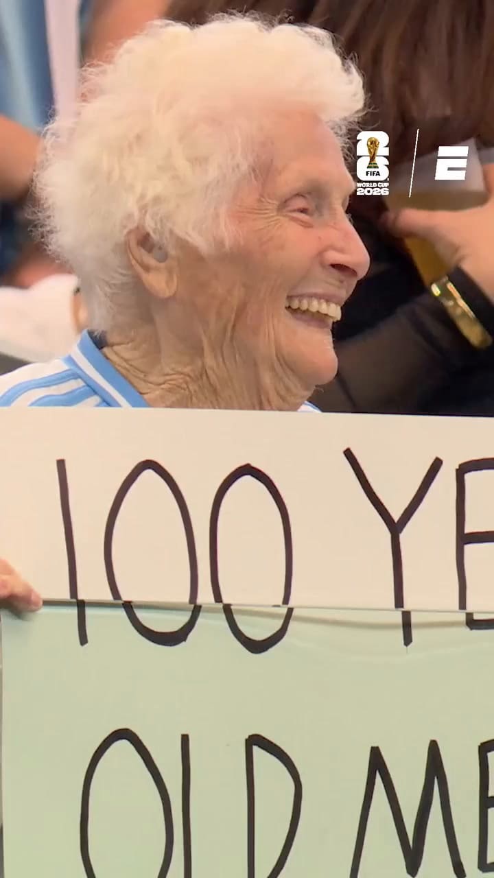 Tiene 100 años y es fan de Lionel Messi (Fuente: ESPN)
