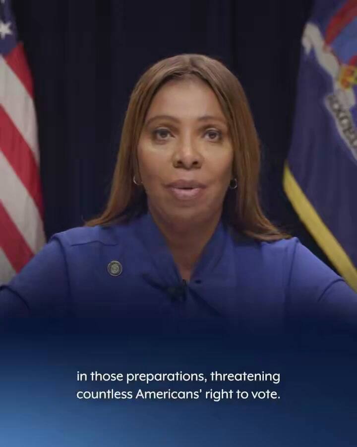 El mensaje de la fiscal general de Nueva York, Letitia James, de cara a las elecciones
