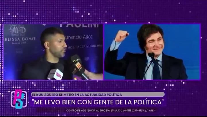 El Kun Agüero defendió al gobierno de Javier Milei