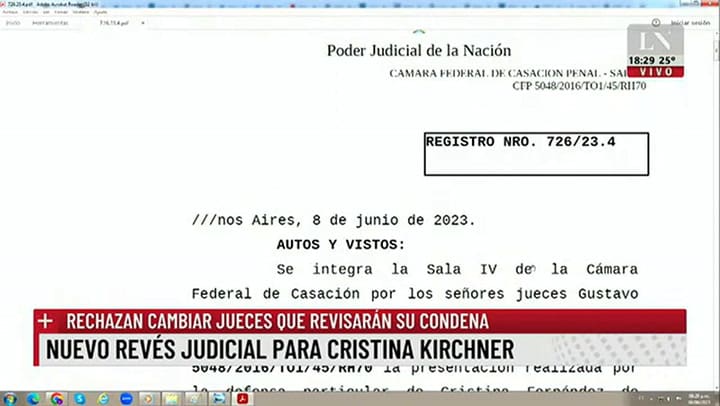 Nuevo revés judicial para Cristina Kirchner