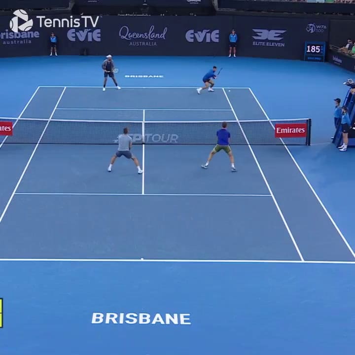 El partido de dobles que jugaron Novak Djokovic y Nick Kyrgios en Brisbane
