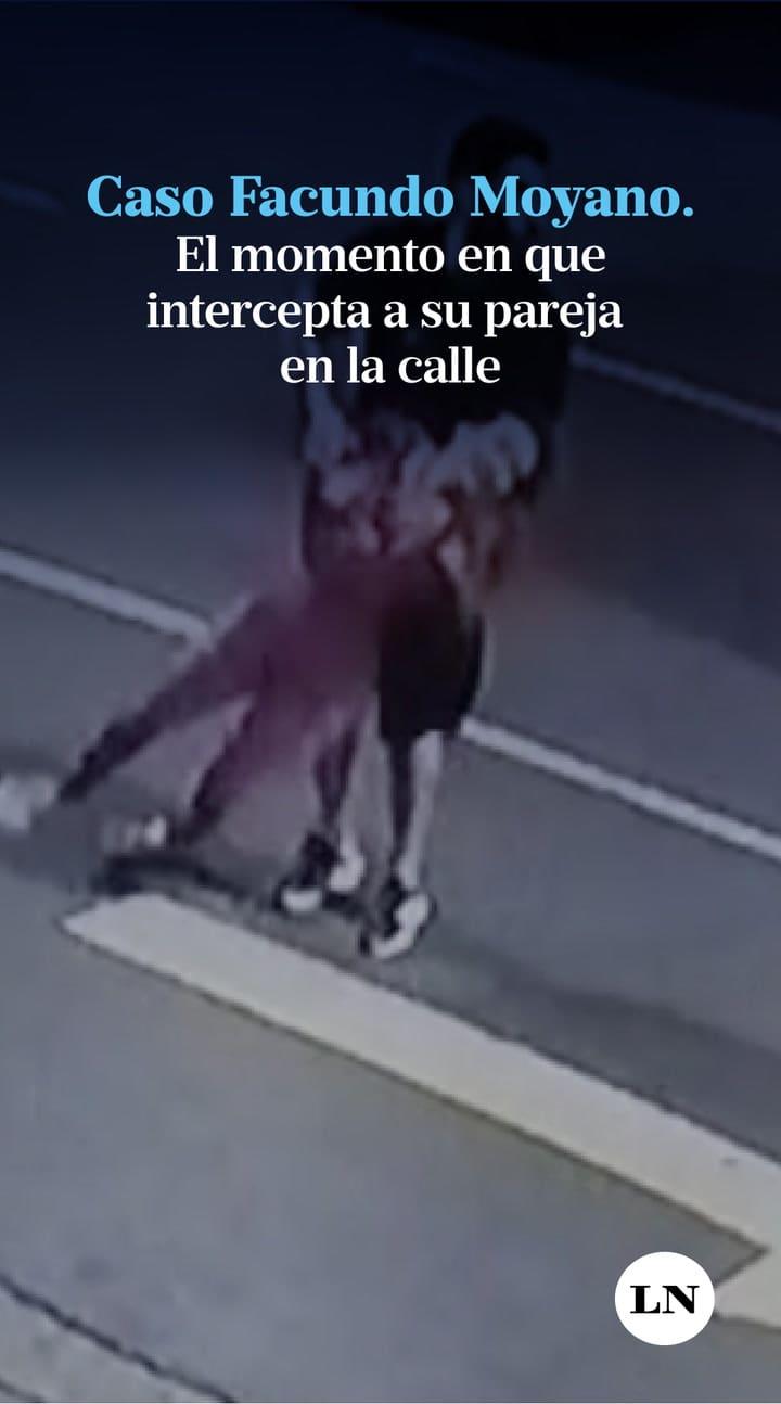 Nuevo video: el momento en el que Facundo Moyano interceptó a su pareja en plena calle