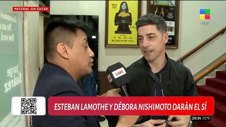 Esteban Lamothe habló de su casamiento con Débora Nishimoto