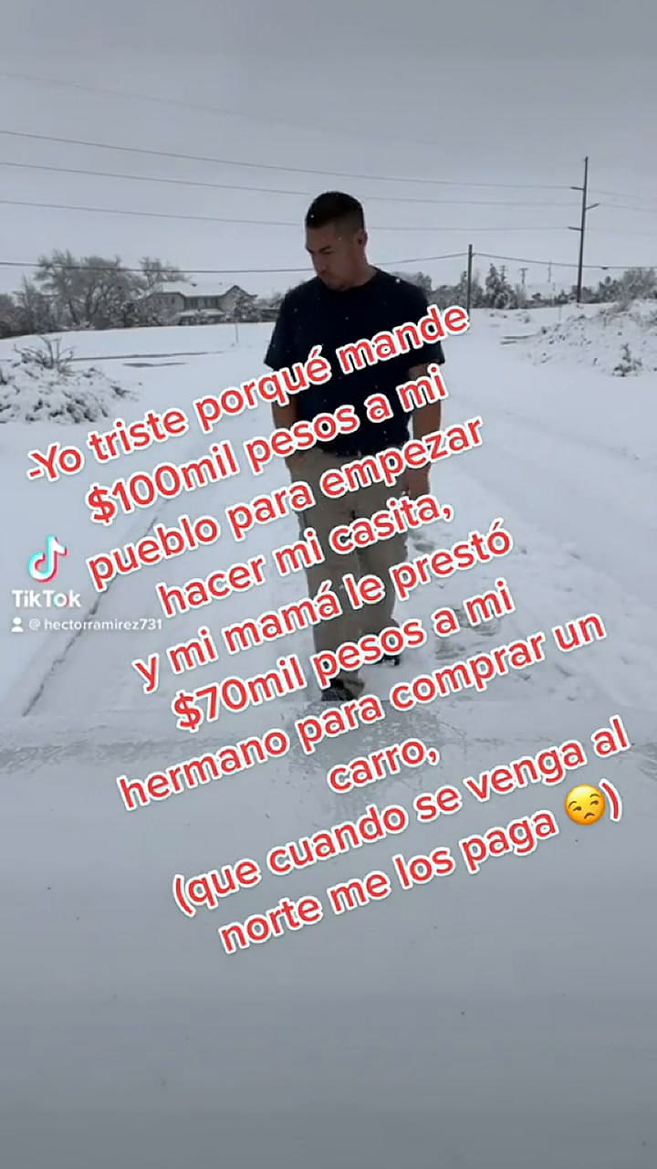 Le envió plata a su mamá para construir su casa, pero ella lo despilfarró