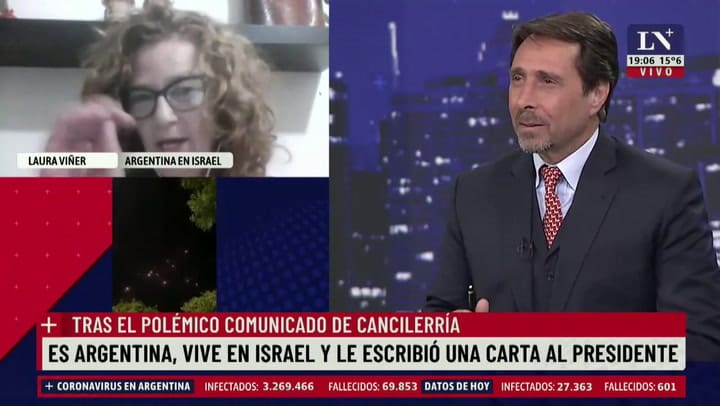 Laura Viñer, autora de la carta a Alberto Fernández, en diálogo con Eduardo Feinmann