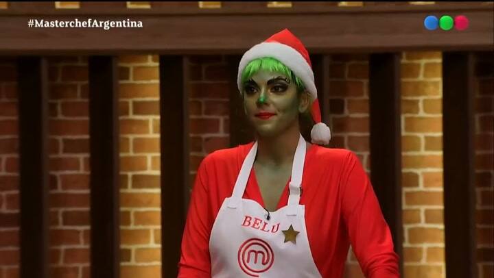 Belu Lucius se puso un disfraz navideño pero la confundieron con un personaje de Shrek - Fuente: Tel