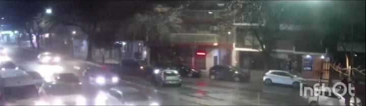 De contramano choco en la avenida Corrientes