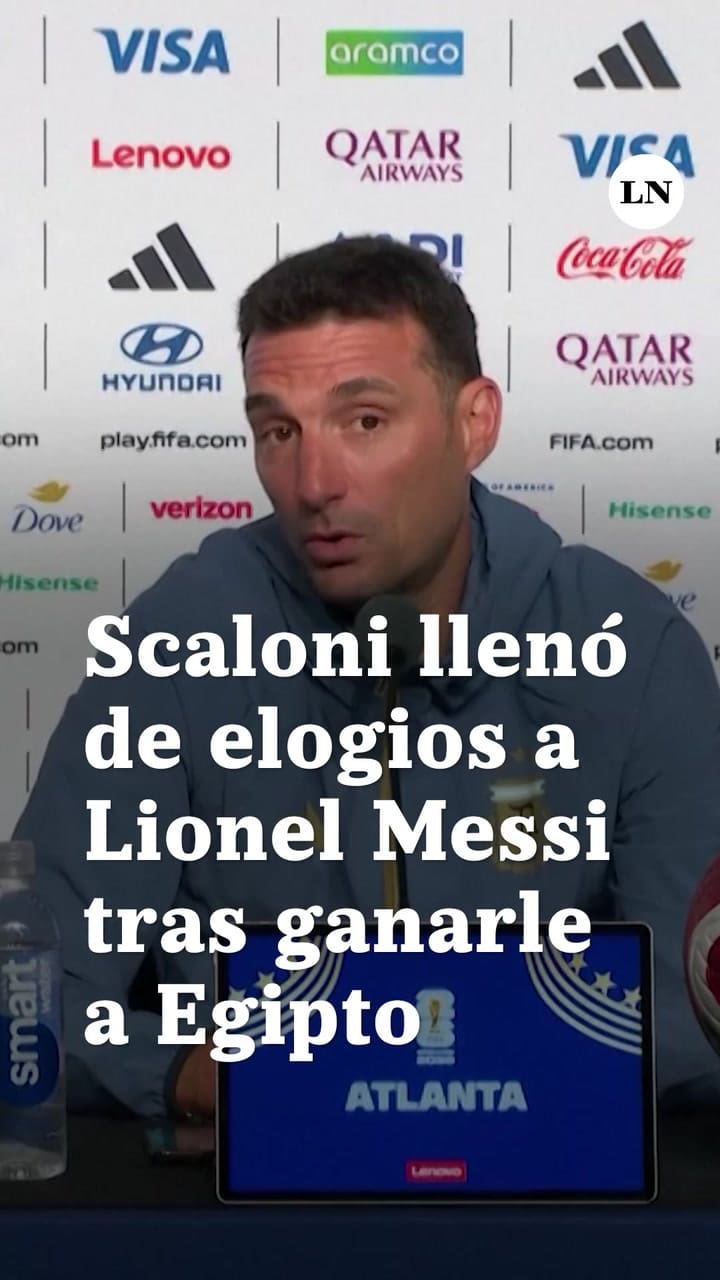 Scaloni llenó de elogios a Messi luego de la destacada actuación del "10" en la victoria agónica