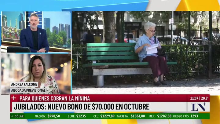 Jubilados: nuevo bono de $70.000 en octubre
