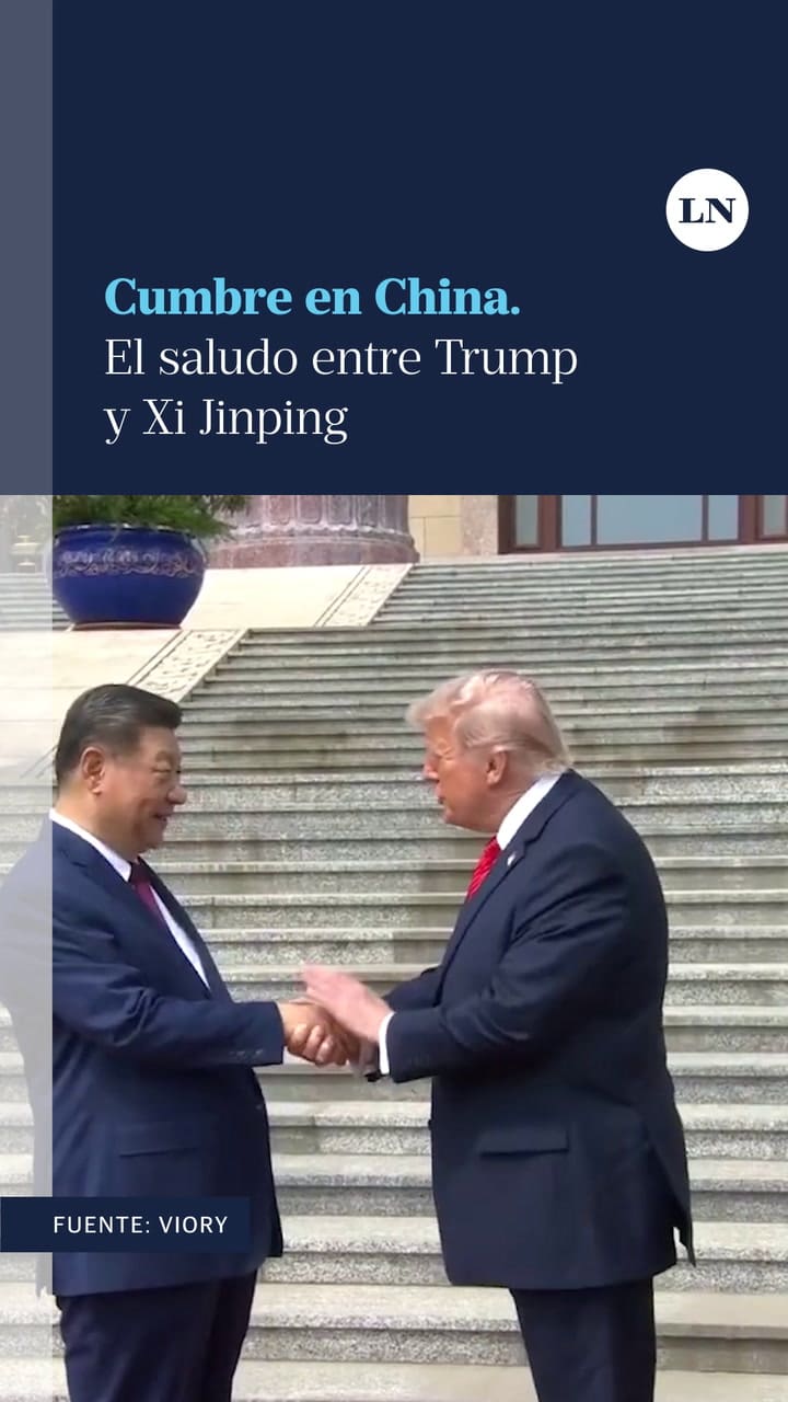 Cumbre en China: el saludo entre Donald Trump y Xi Jinping