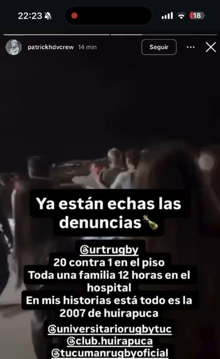 Posteos de la víctima