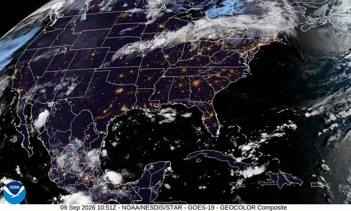 Satélite de la NOAA hoy