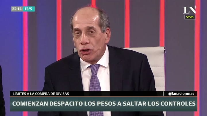 Tiene que haber un límite de compra menor a 10 mil dólares', Rodolfo Santangelo