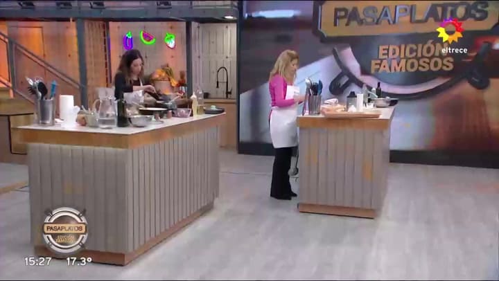 El percance de Estefi Berardi en Pasaplatos Famosos (eltrece)