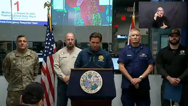 Ron DeSantis ofreció una actualización sobre el huracán Idalia