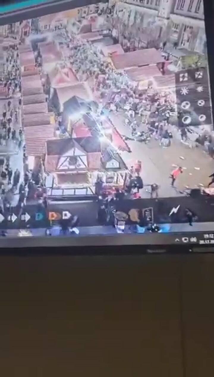 El momento del atropello masivo en Alemania